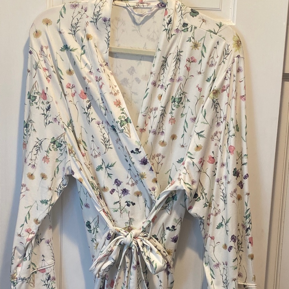 Floral Print Women's Robe